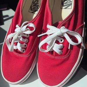 Authentic Red Vans Shoe